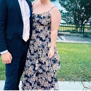 Floral Navy Maxi Dress
